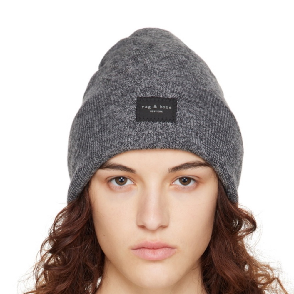 Rag & Bone Charcoal Knit Beanie NWT